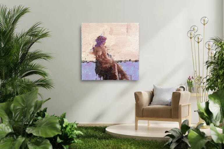 Original Abstract Expressionism Nude Mixed Media by Marina Fedorova