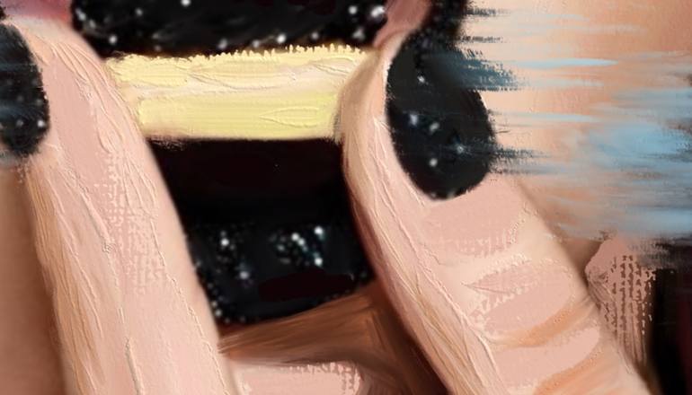 Original Abstract Women Mixed Media by Marina Fedorova