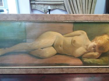 Original Fine Art Nude Painting by Louis Tt