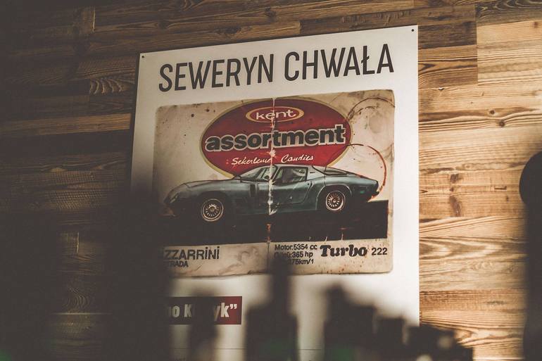 Original Pop Art Car Painting by Seweryn ChwałA