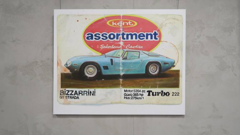Original Pop Art Car Painting by Seweryn ChwałA