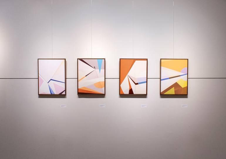 Original Futurism Geometric Painting by Sebastian Roese