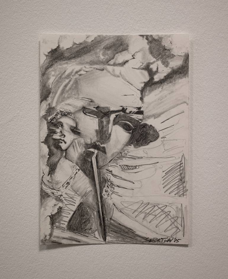 Original Black & White Politics Drawing by Sebastian Roese