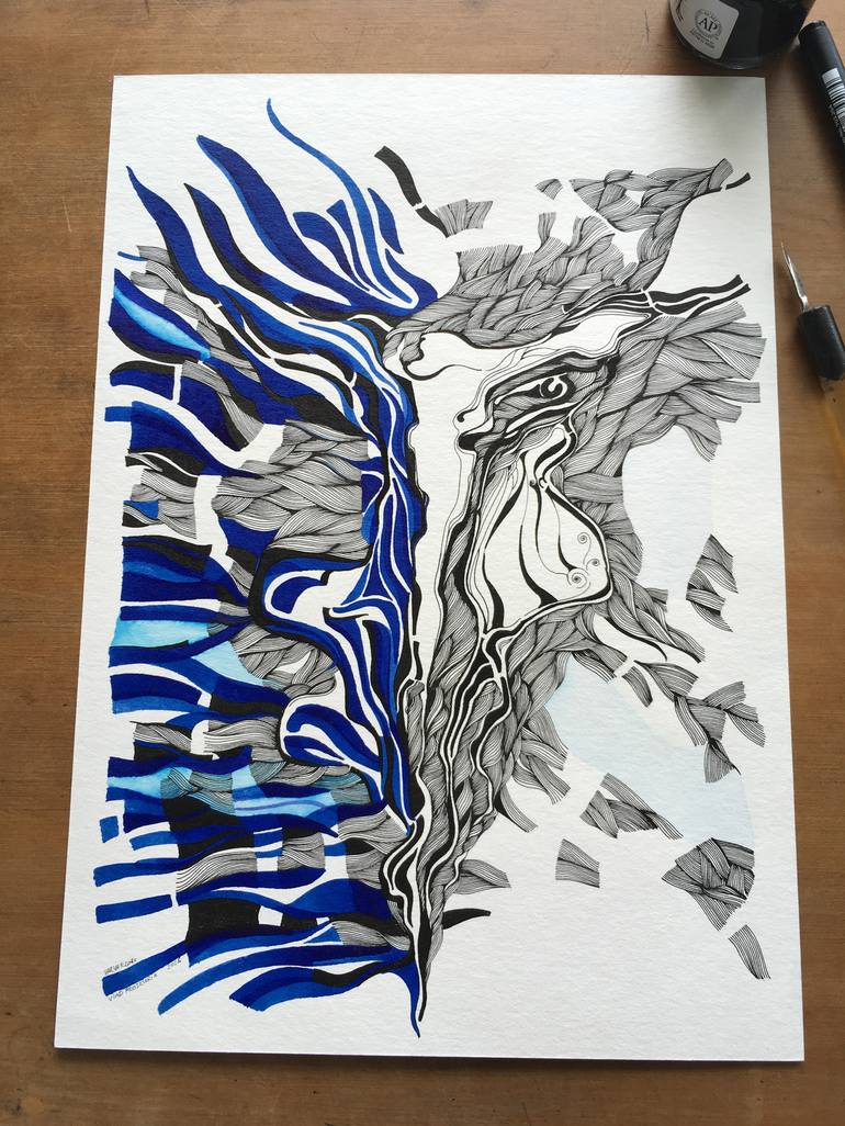 Original Modern Abstract Drawing by Vlad Proskura