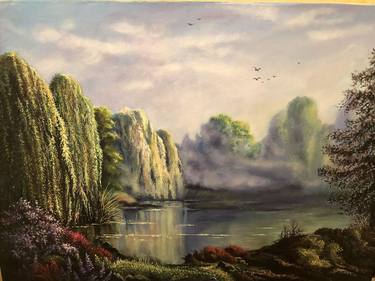 Mist of Willows Landscape thumb