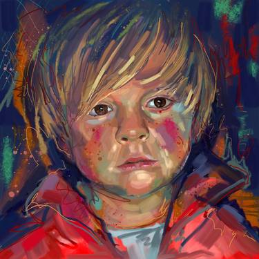 Original Abstract Expressionism Portrait Digital by Martin Packford