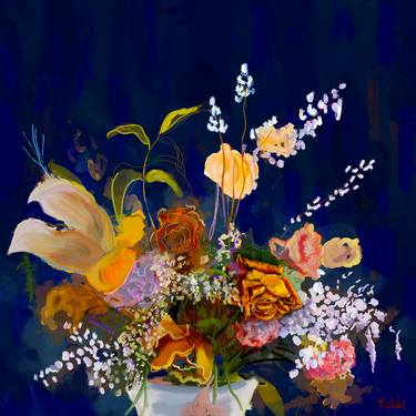 Print of Figurative Floral Digital by Martin Packford