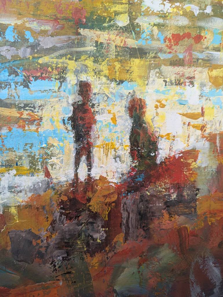 Original Abstract Expressionism Seascape Painting by Martin Packford