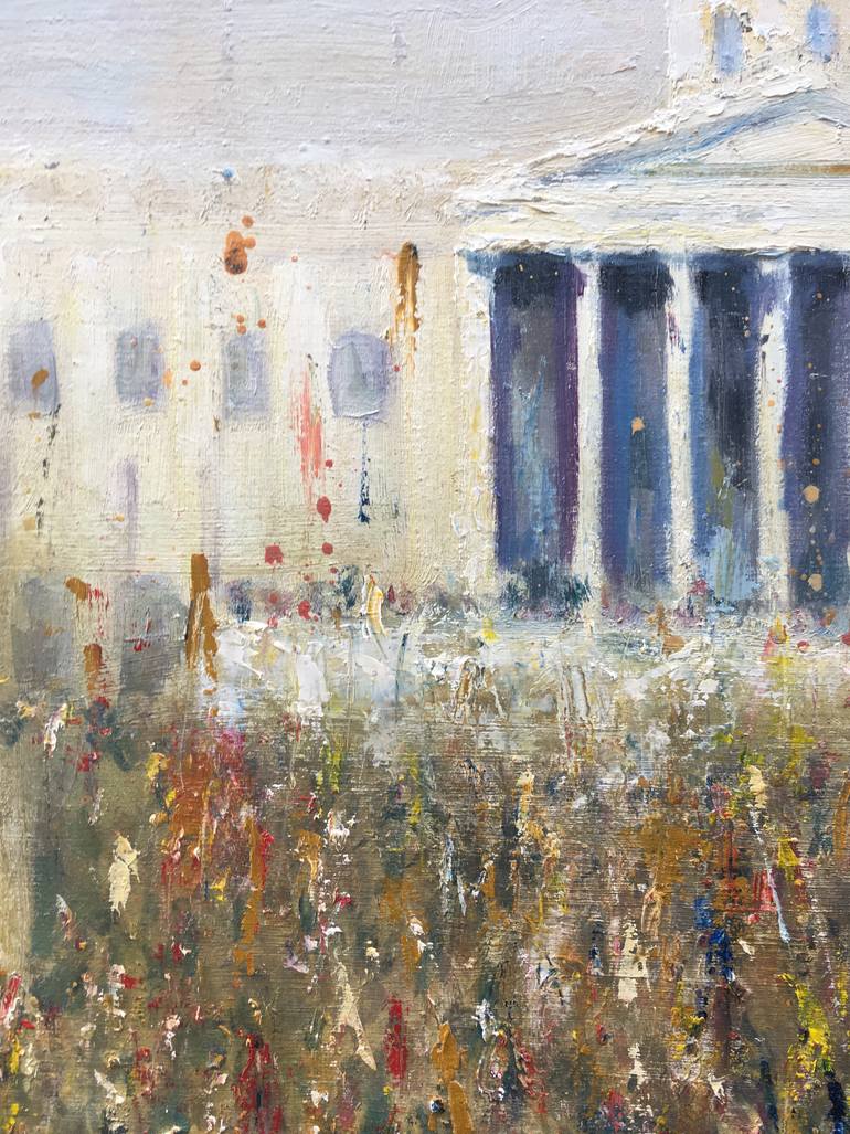 Original Abstract Expressionism Cities Painting by Martin Packford