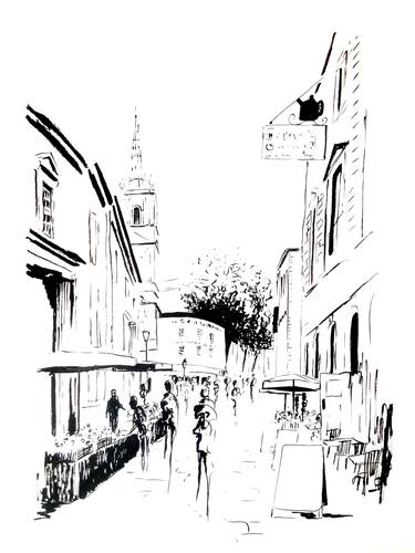 Original Cities Drawings by Martin Packford