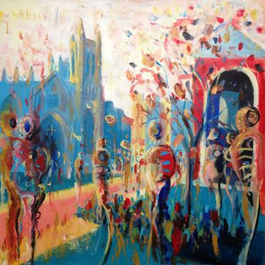 Original Expressionism Cities Paintings by Martin Packford