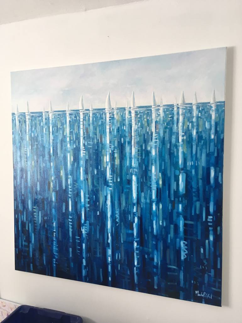 Original Abstract Seascape Painting by Martin Packford