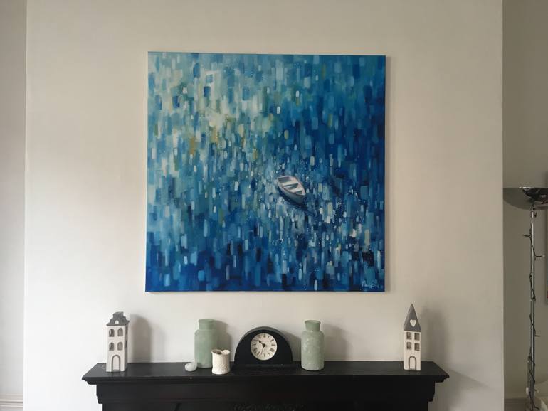 Original Abstract Expressionism Seascape Painting by Martin Packford