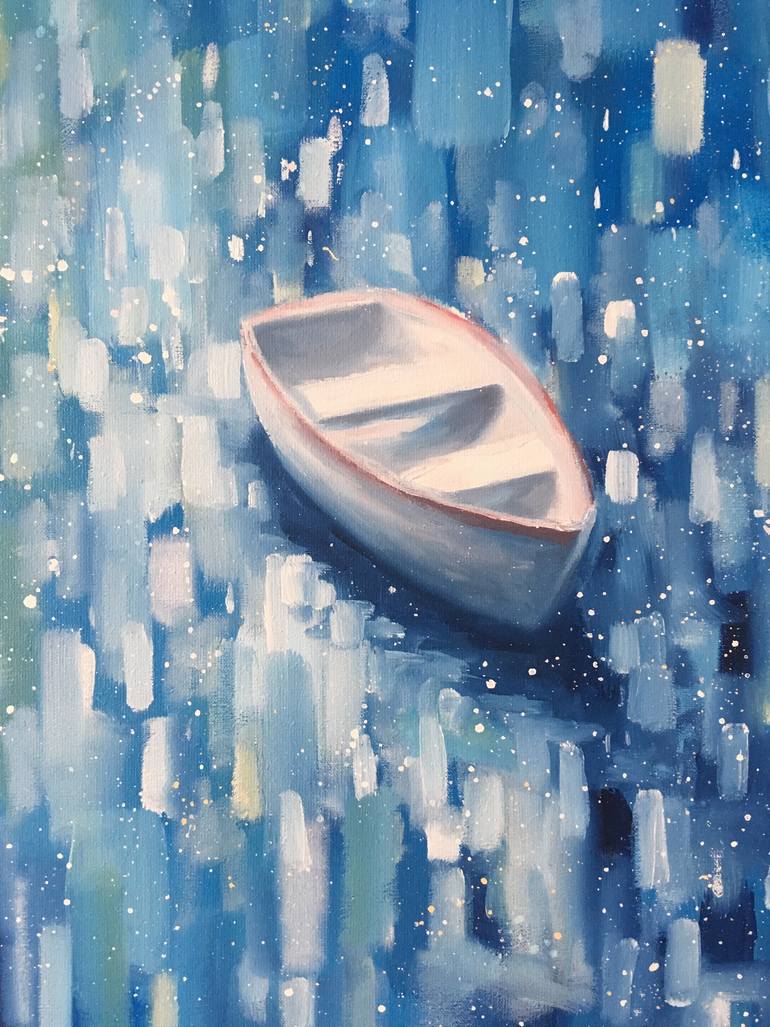 Original Abstract Expressionism Seascape Painting by Martin Packford