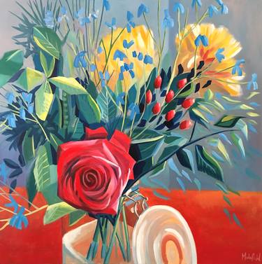 Print of Expressionism Still Life Paintings by Martin Packford