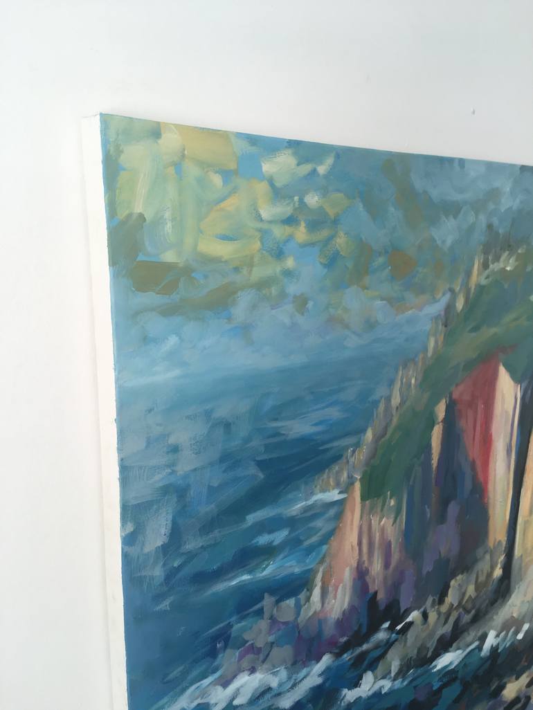 Original Expressionism Seascape Painting by Martin Packford