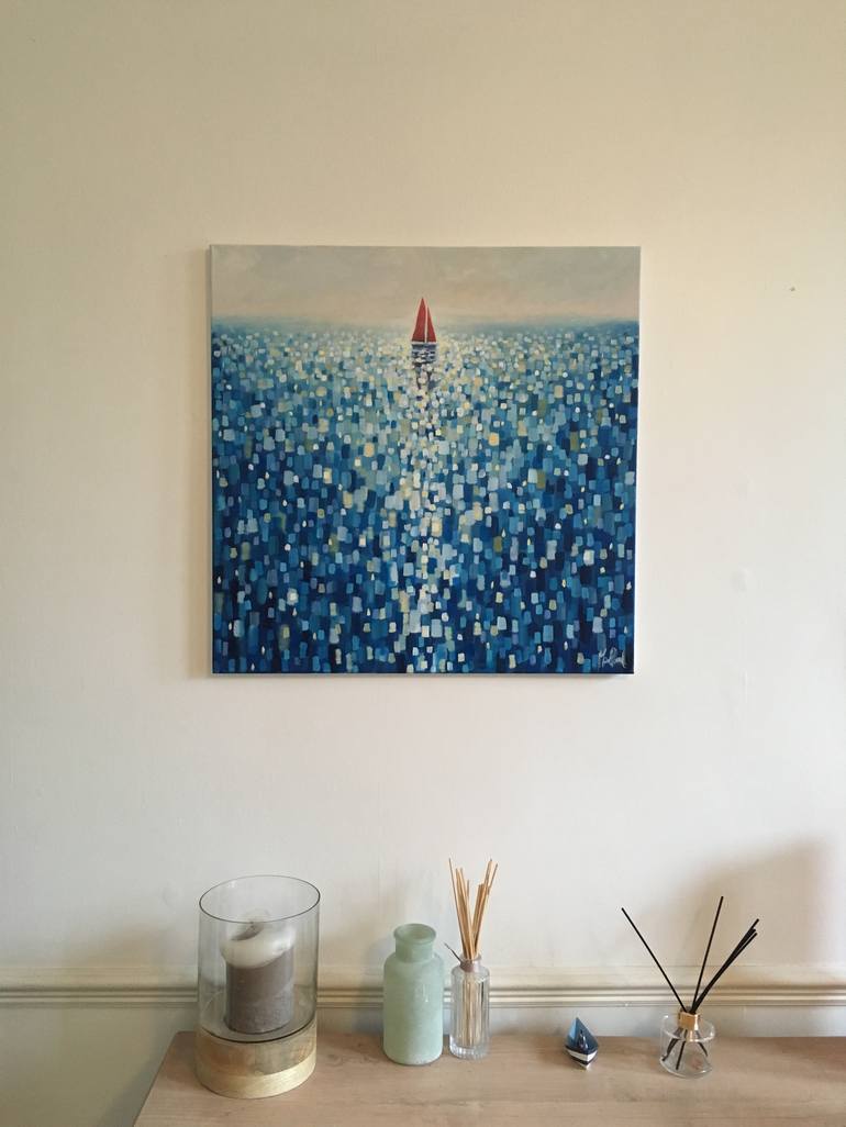 Original Impressionism Seascape Painting by Martin Packford