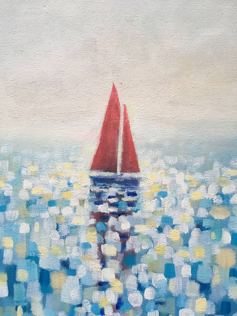 Original Impressionism Seascape Painting by Martin Packford