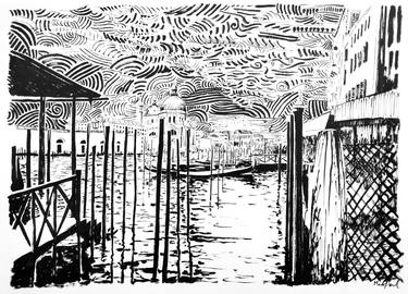 Original Illustration Cities Drawings by Martin Packford