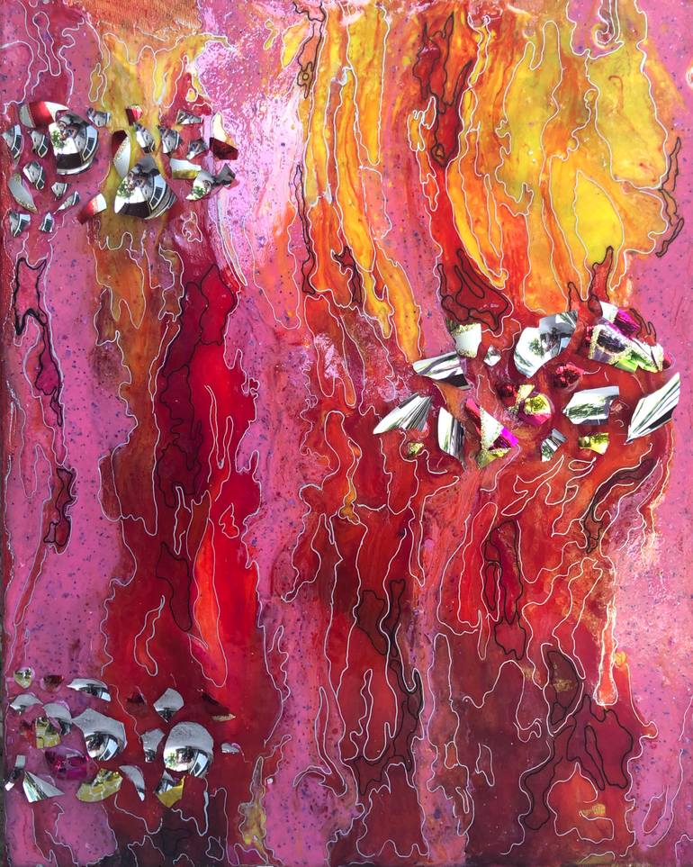 Original Abstract Expressionism Abstract Painting by Galya Kerns