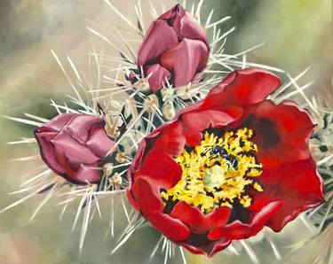 Original Realism Floral Paintings by Bronle Crosby