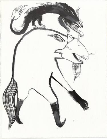 Print of Dada Animal Paintings by Emma Kidd