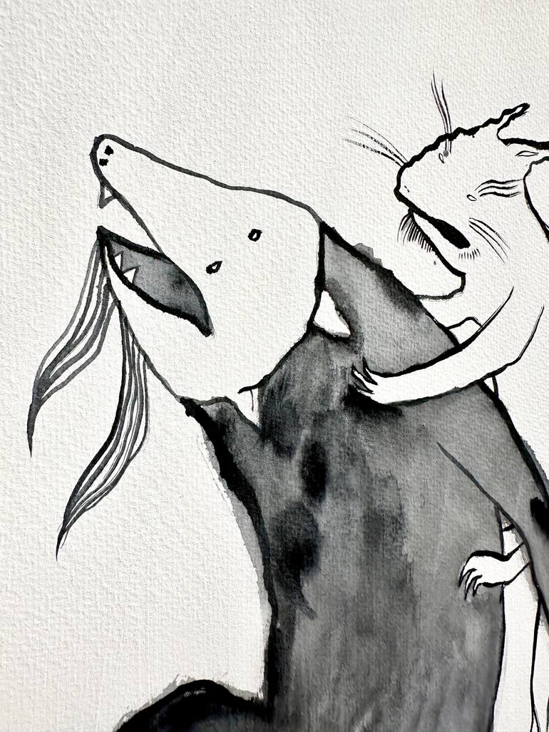 Original Folk Animal Painting by Emma Kidd