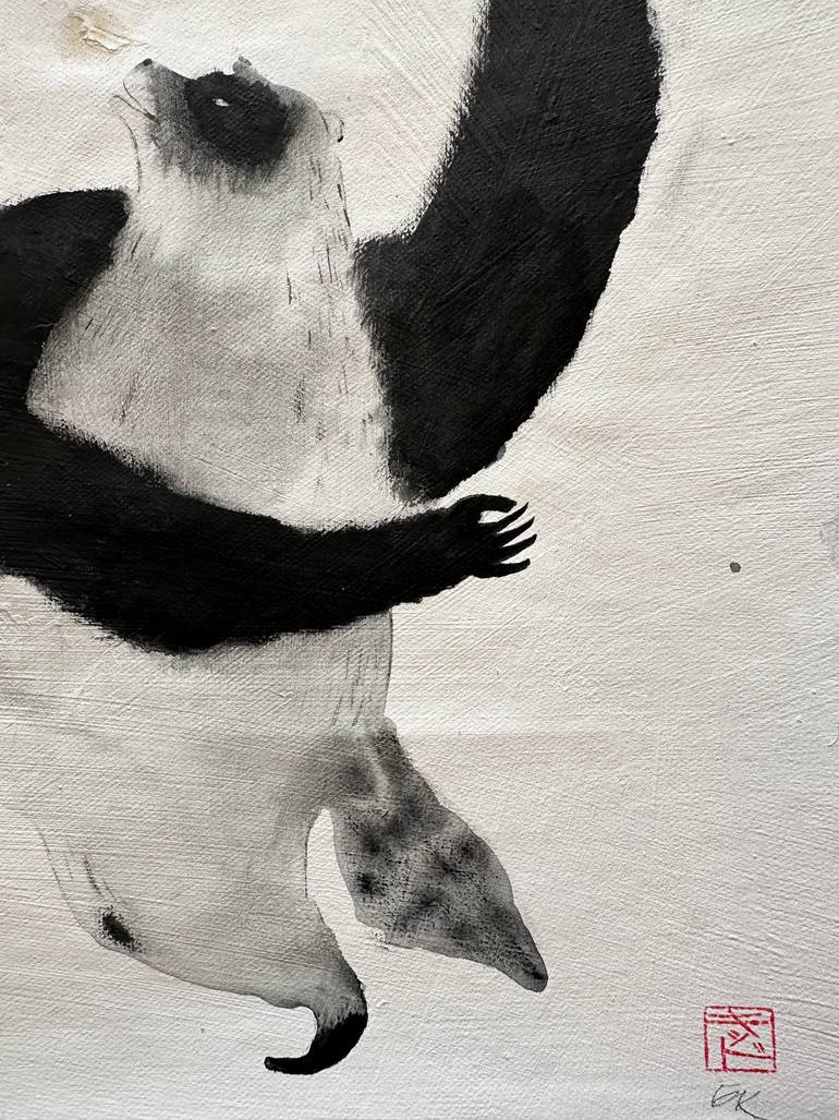 Original Black & White Animal Painting by Emma Kidd