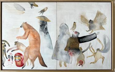 Original Folk Animal Paintings by Emma Kidd
