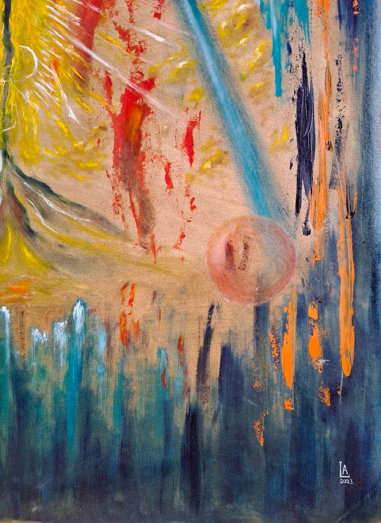 Original Abstract Expressionism Abstract Painting by Angelo Lotti