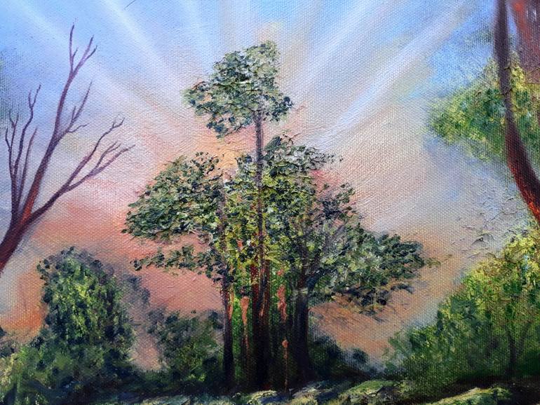 Original Art Deco Landscape Painting by Angelo Lotti