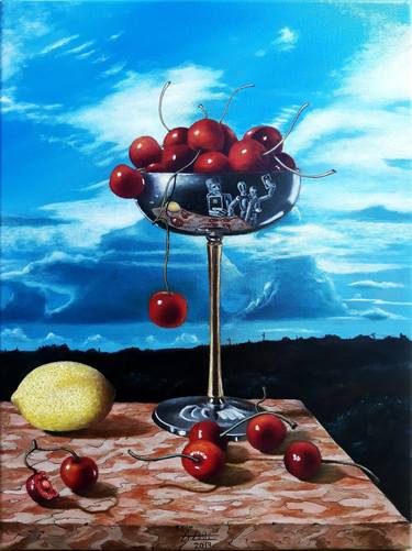 Original Figurative Food & Drink Paintings by Angelo Lotti