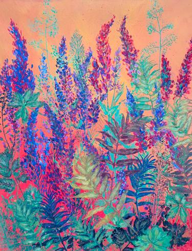 Original Impressionism Floral Painting by Diana Mazjane