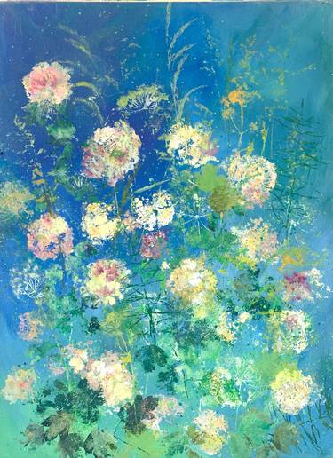 Original Fine Art Floral Paintings by Diana Mazjane