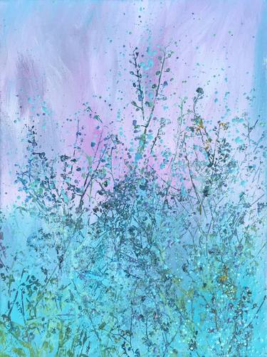 Original Abstract Garden Paintings by Diana Mazjane