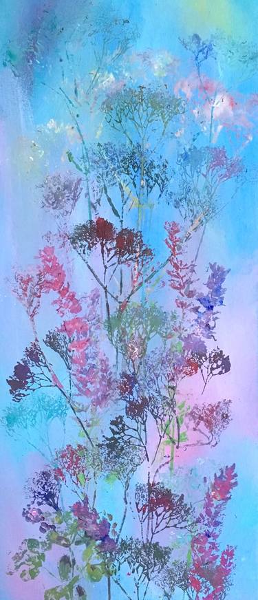 Original Minimalism Floral Paintings by Diana Mazjane