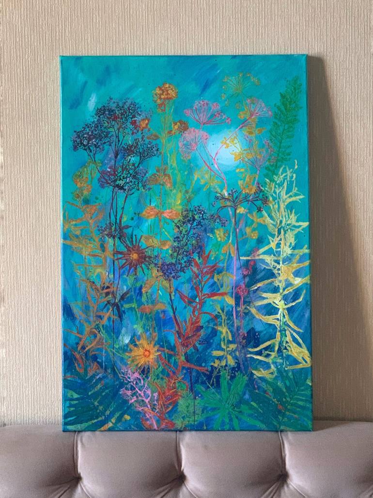 Original Floral Painting by Diana Mazjane