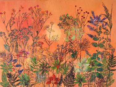 Original Impressionism Garden Paintings by Diana Mazjane