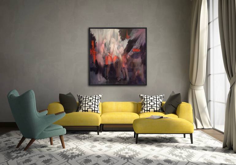 Original Abstract Expressionism Abstract Painting by Lawrence K Scott