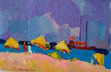 Print of Expressionism Beach Paintings by Gallery IF