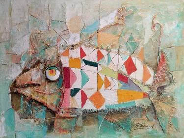 Print of Abstract Expressionism Fish Paintings by Gallery IF