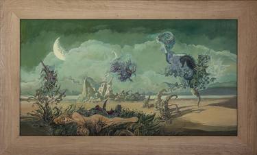 Original Surrealism Fantasy Painting by Gallery IF