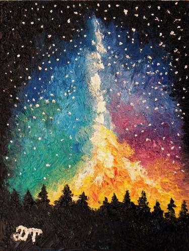 Original Outer Space Paintings by D H