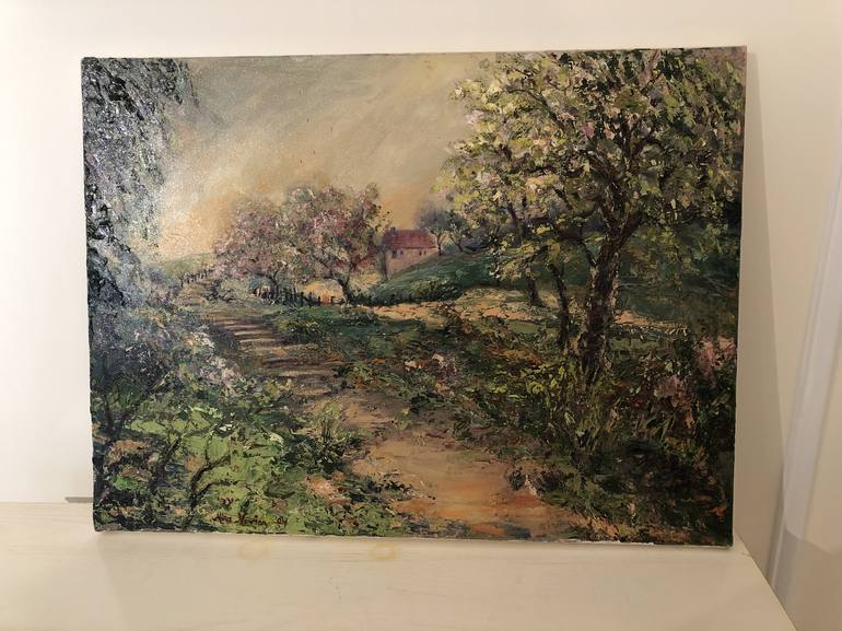 Original Garden Painting by Mina Novian