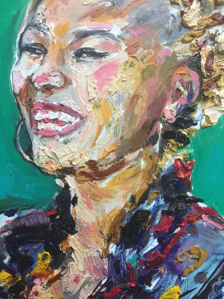 Original Expressionism Portrait Painting by Sophie Venturini