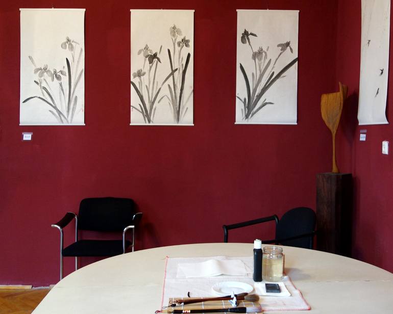 Original Abstract Floral Painting by Anna Vladi Pantsireva
