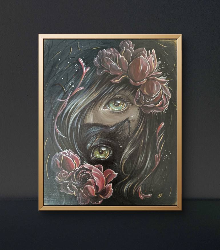 Original Conceptual Cats Painting by Natalia Synegina