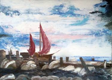 Print of Boat Paintings by Artem Matviychuk