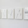 5 "Cocoon" drawings in an exhibition space