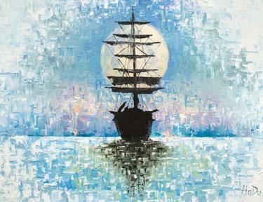 Original Impressionism Sailboat Paintings by Bohdan Hado